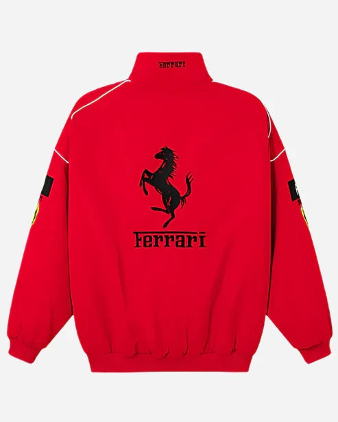 Red Ferrari Jacket-Premium Quality Streetwear-Unisex Racing Jacket