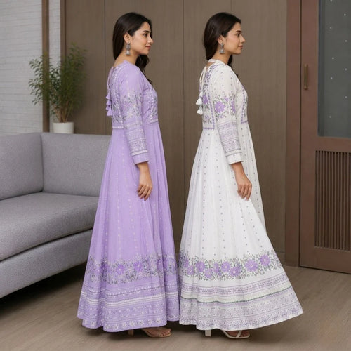 2 Pack Bohemian Ethnic Print Maxi Dress with Flowing Hem | B-14