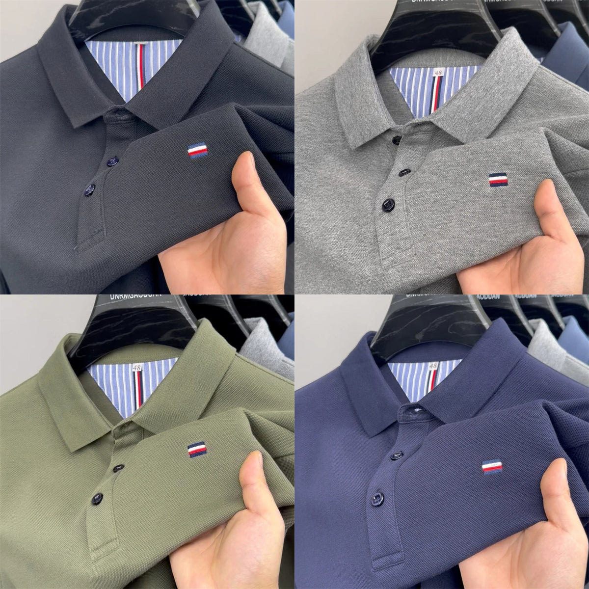 Embroidered Short Sleeved Cotton Polo T-Shirt (Pack of 4)