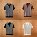 cool silk knitted sweater jacquard business polo T-shirt (Pack of 4)