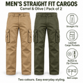 Men’s Camel & Olive Cargo – Pack of 2