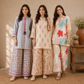 3 Cotton Co-ord Sets | Top + Bottom | 3CS_78