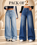 TrendEase Baggy Jeans Combo – Pack of 2