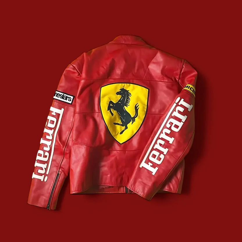 Red Leather Premiun Ferrari Jacket for Men & Women