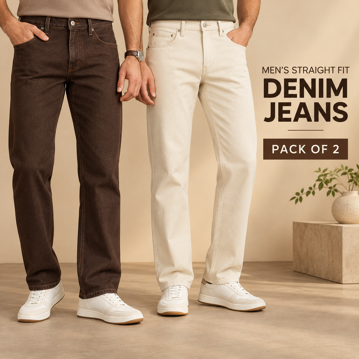 Denim Duo Straight Fit – Pack of 2