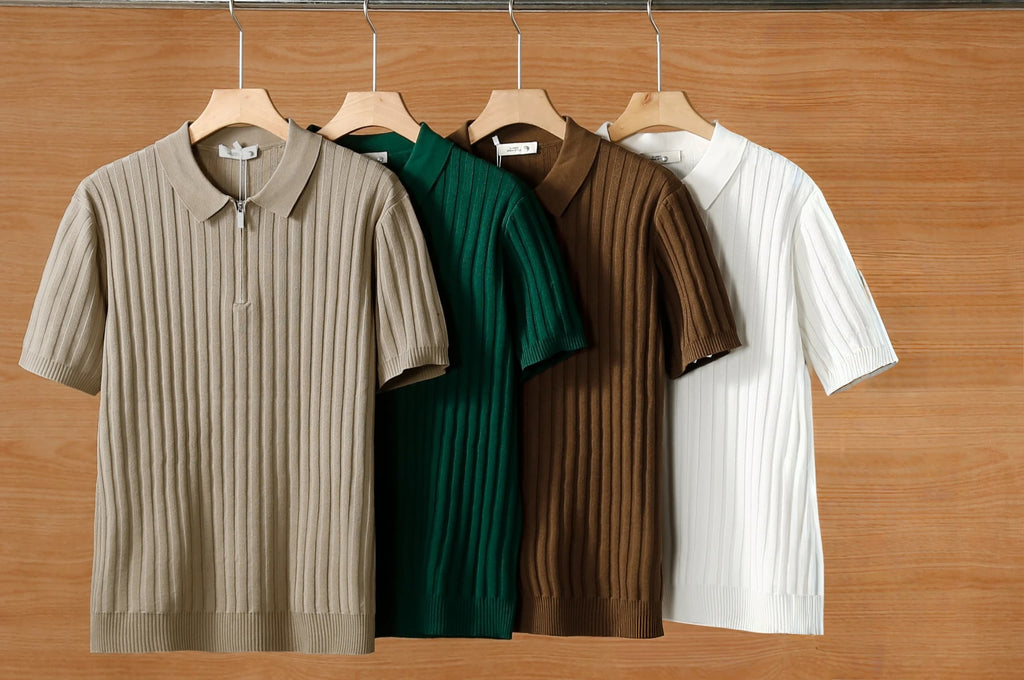 Half zip short sleeved polo T-shirt (Pack of 4)