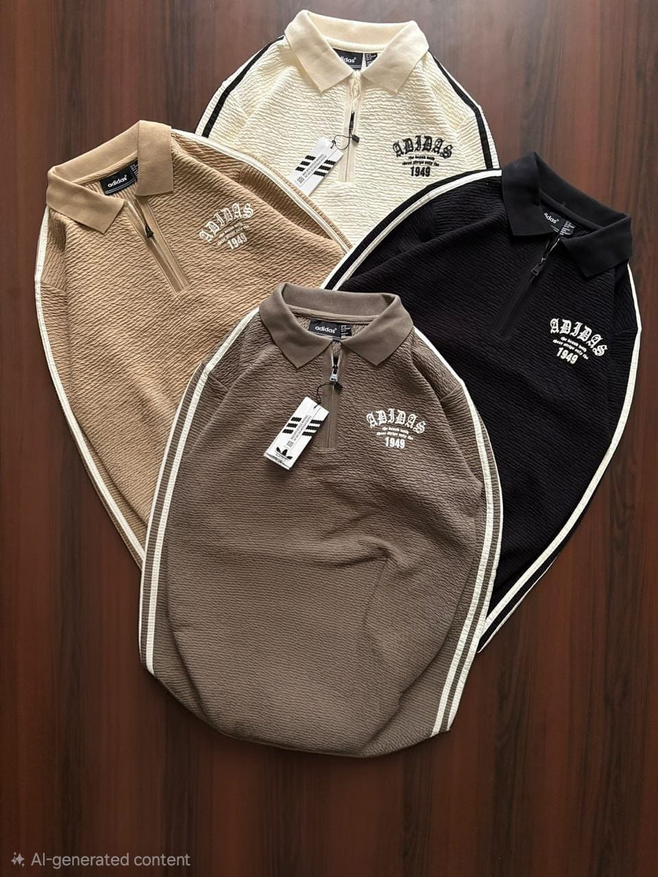 SportLine Textured Zip Polo – Pack of 4
