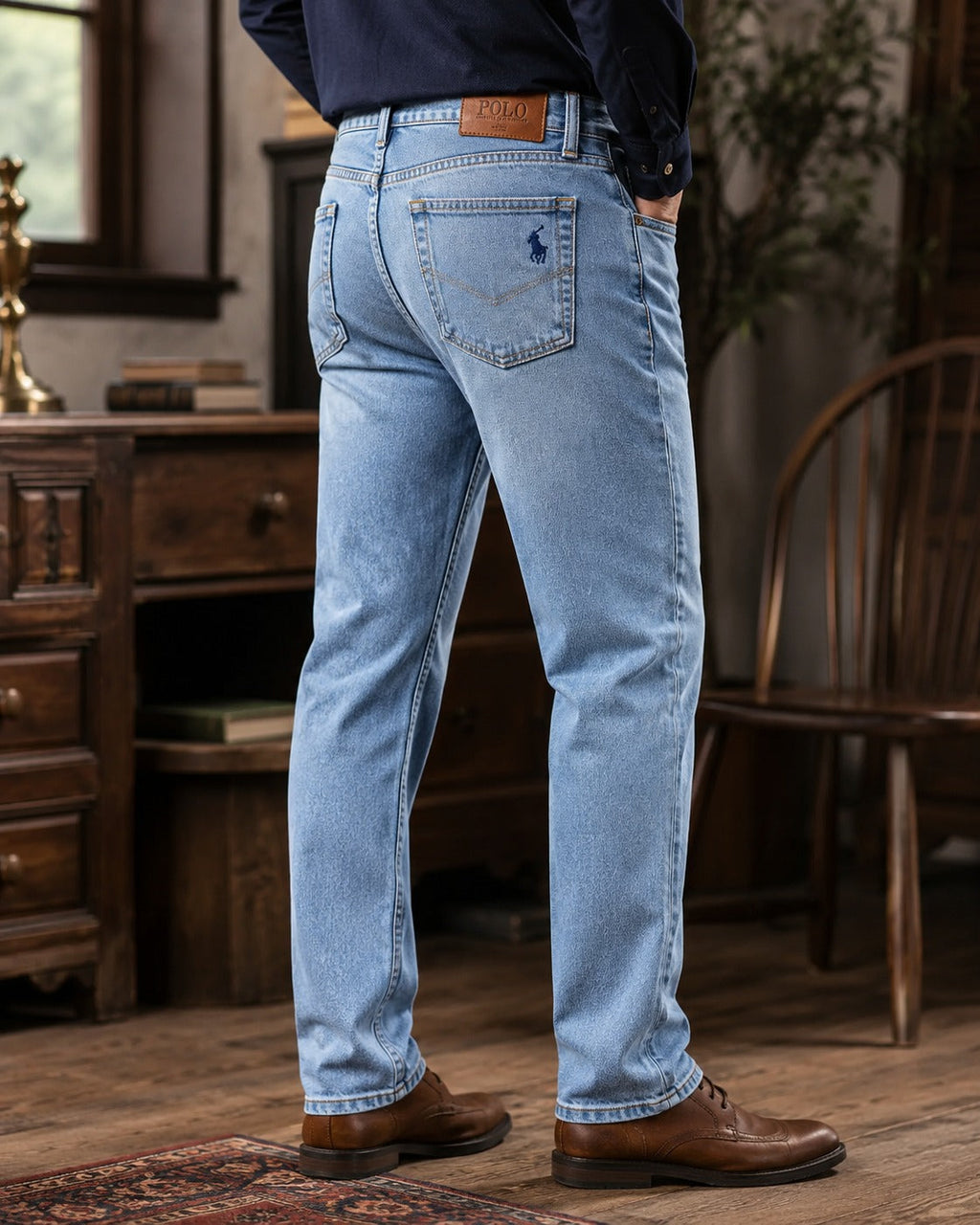 Pack of 2 Premium Denim Jeans (Sky Blue & Navy Blue)