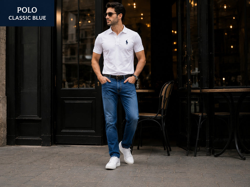 Pack of 2 Premium Denim Jeans (Sky Blue & Navy Blue)