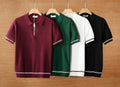 Summer contrasting collar polo T-shirt for men