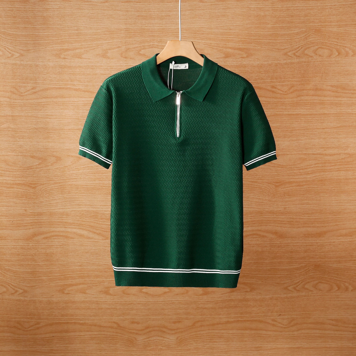 Summer contrasting collar polo T-shirt for men