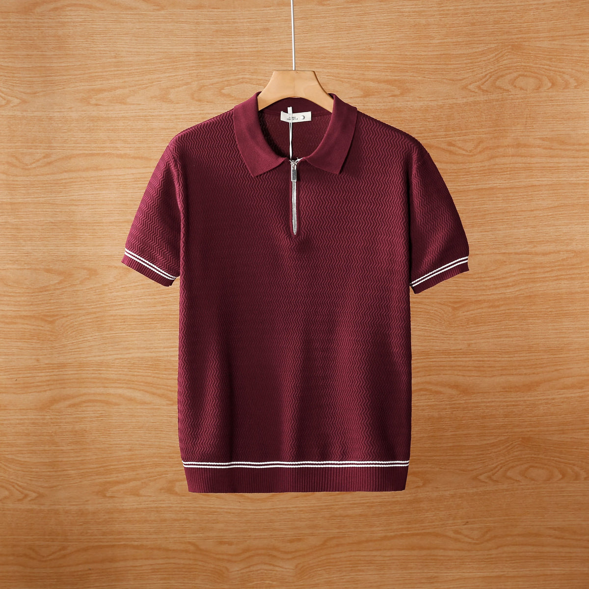 Summer contrasting collar polo T-shirt for men