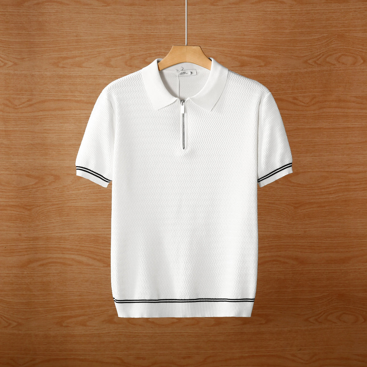 Summer contrasting collar polo T-shirt for men