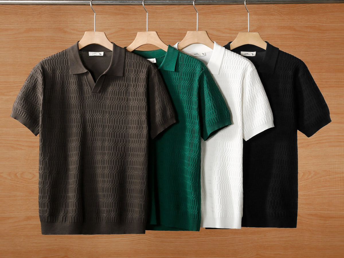 lapel short sleeved polo T-shirt