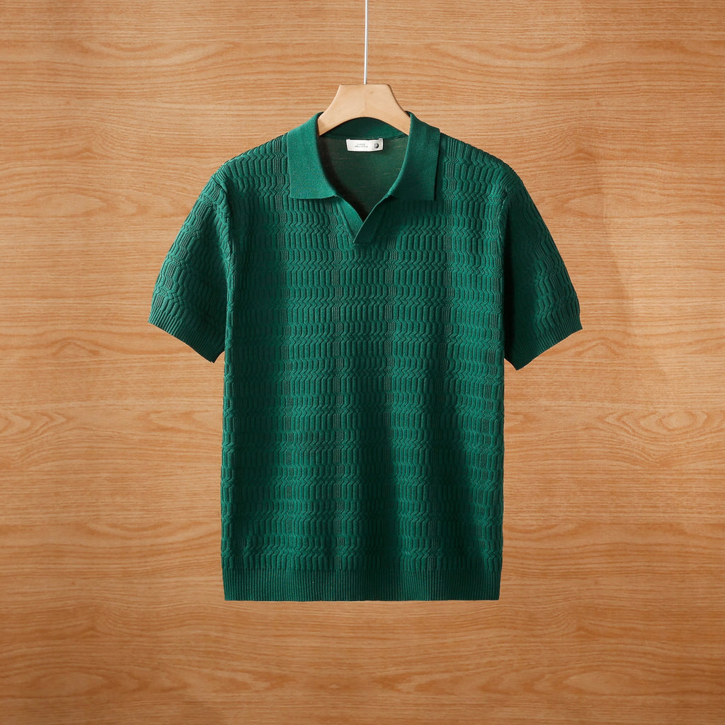 lapel short sleeved polo T-shirt
