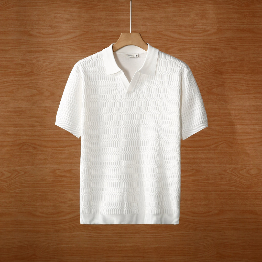 lapel short sleeved polo T-shirt