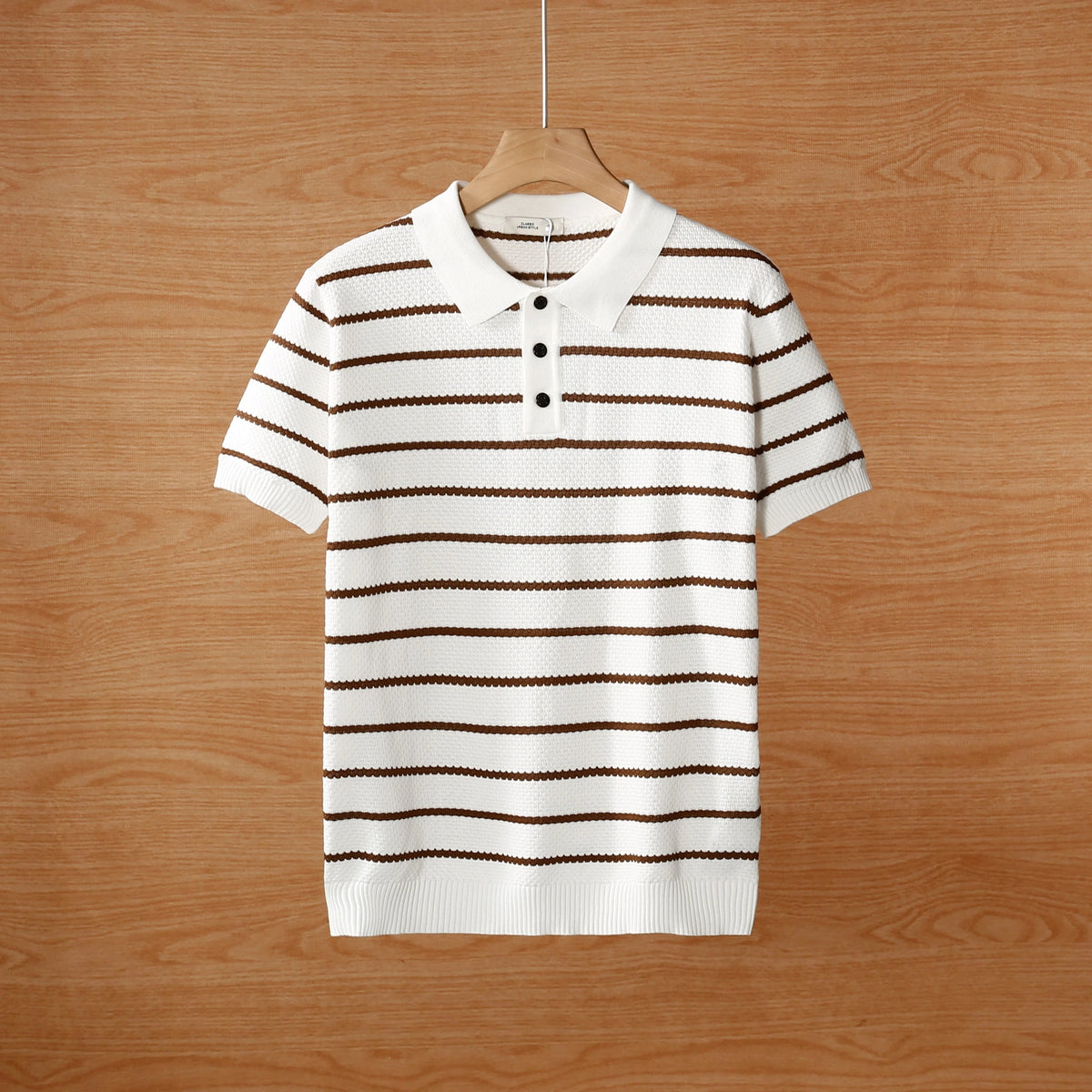 Men's short summer new ice silk knitted men's Polo T-shirt