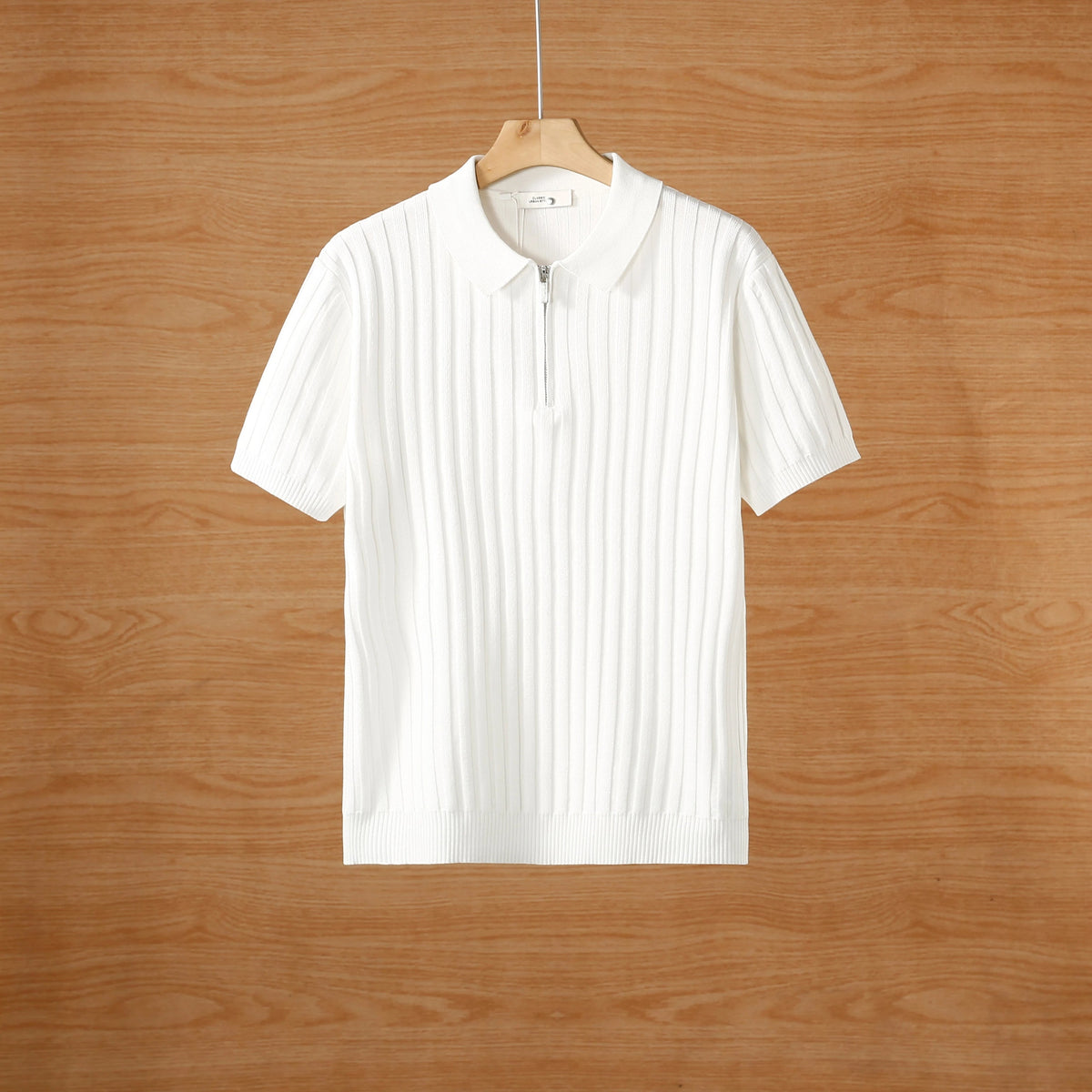 Half zip short sleeved polo T-shirt