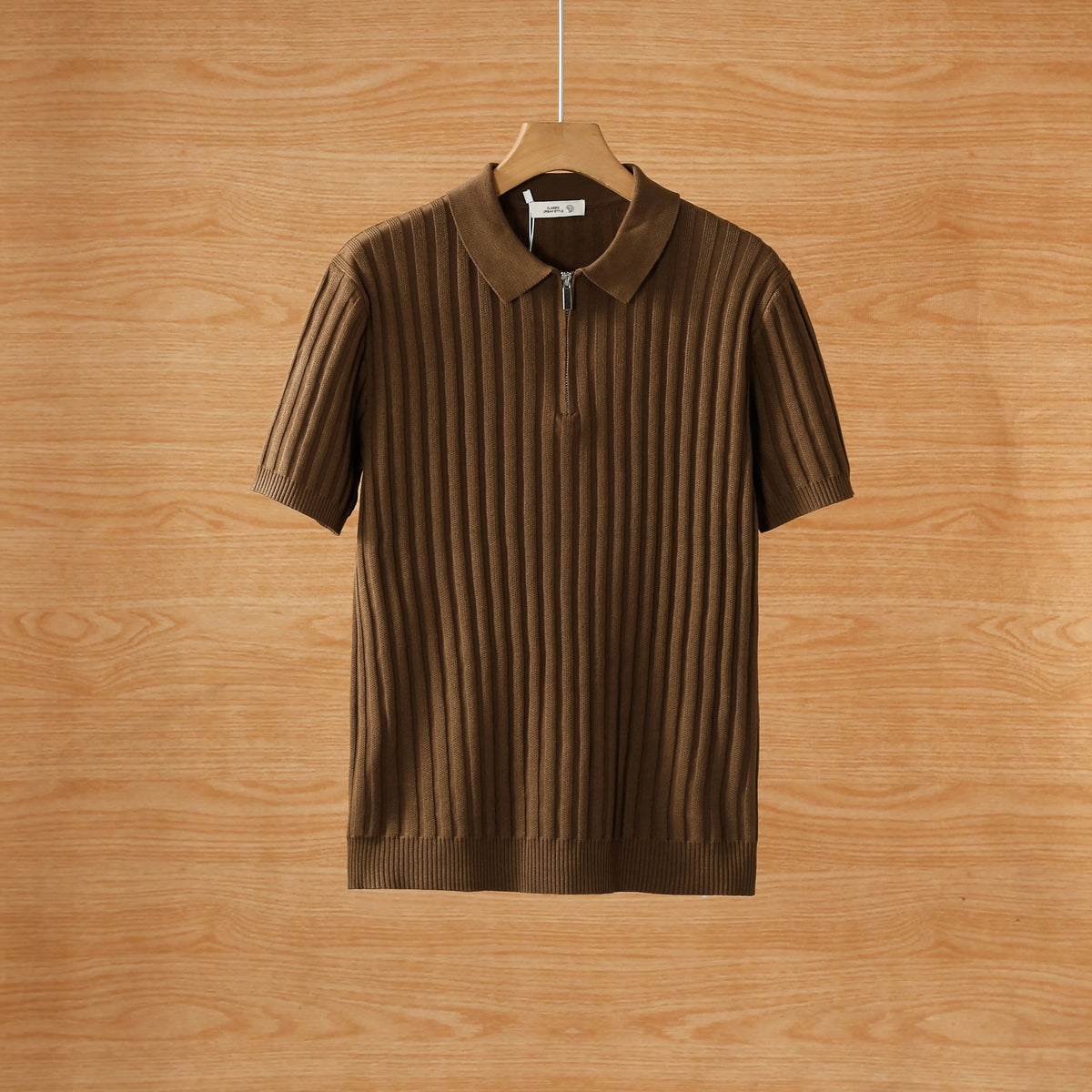 Half zip short sleeved polo T-shirt