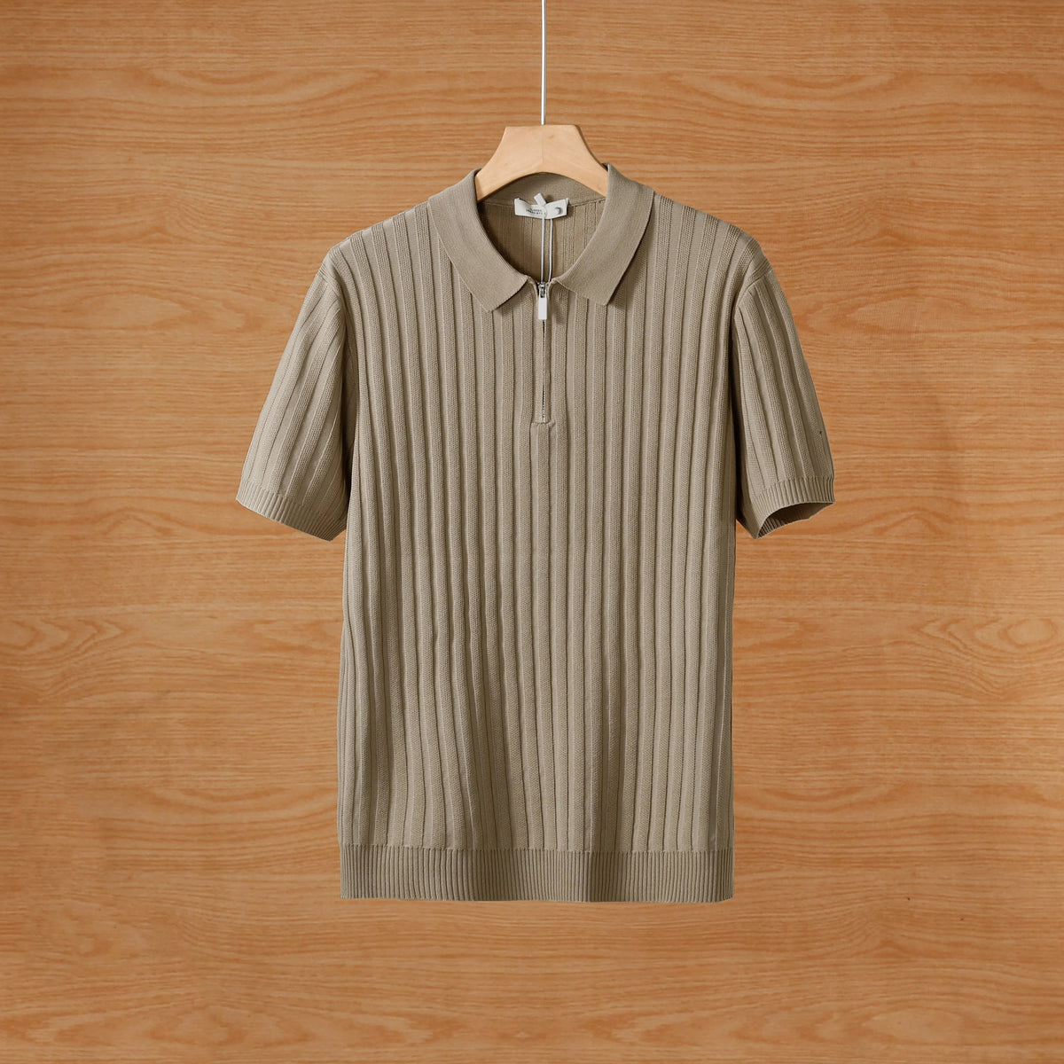 Half zip short sleeved polo T-shirt