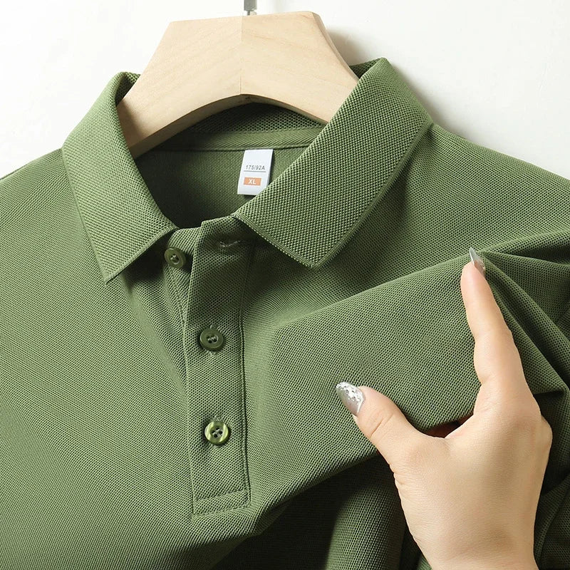 Men's Solid Color Casual Fashion Short Sleeved POLO T-Shirt (Pack of 4)