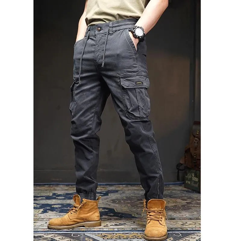 🔥LAST DAY SALE 70% OFF🔥Sports Style Khaki Jogger Pants with Box Pockets [Pack of 2]